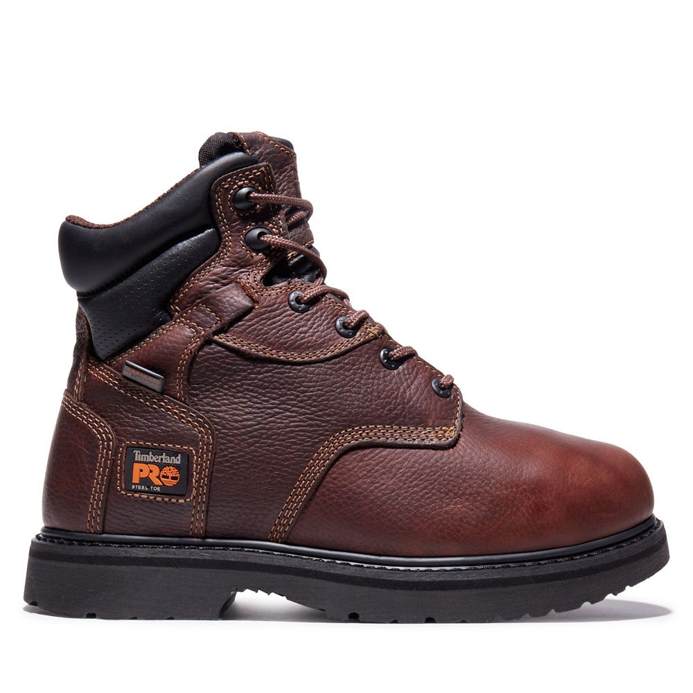 Timberland Μποτακια Εργασίας Ανδρικα Μπορντο - Pro® Flexshield Met Guard 6" Steel Toe - Greece 05973